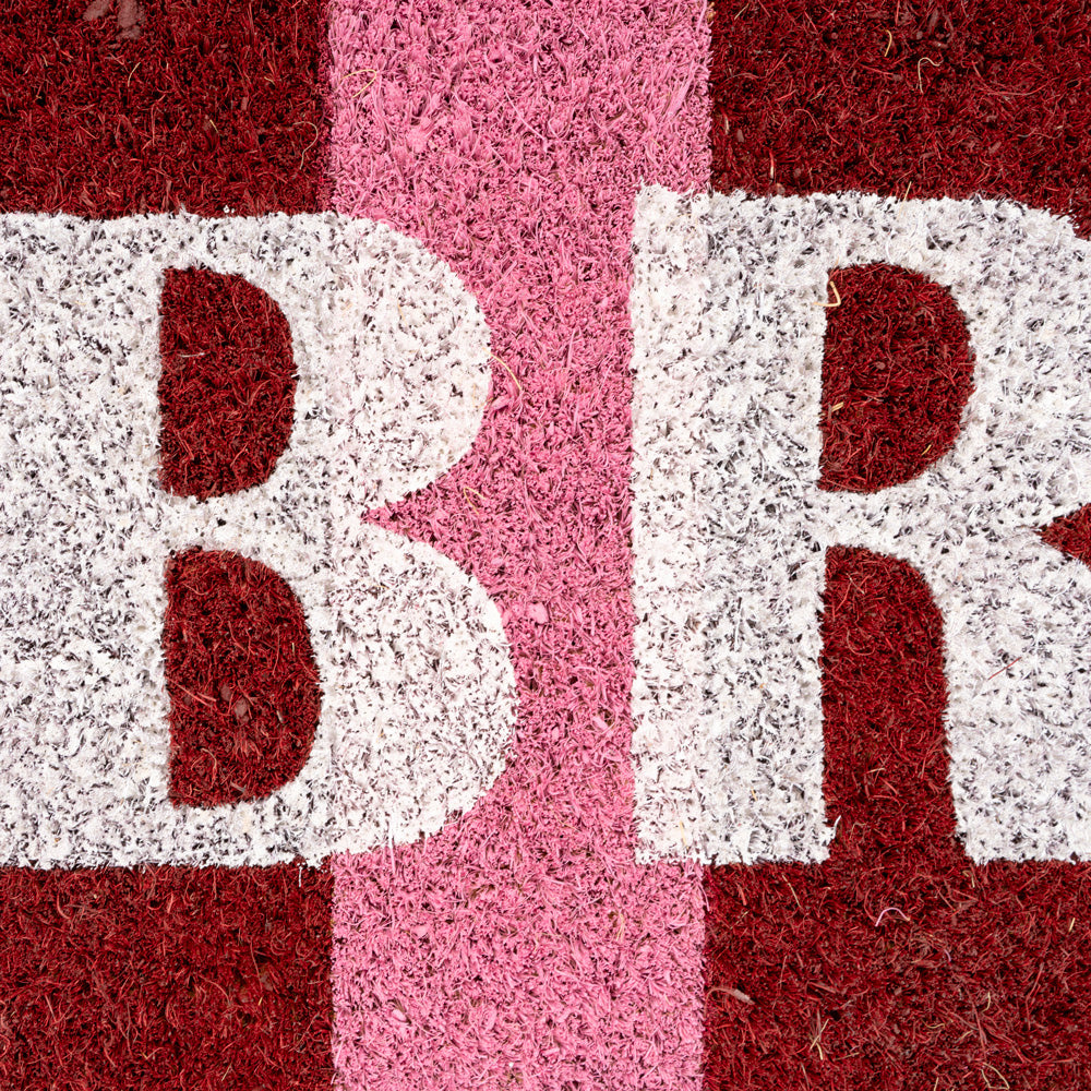 Pink Bright Coir Doormat