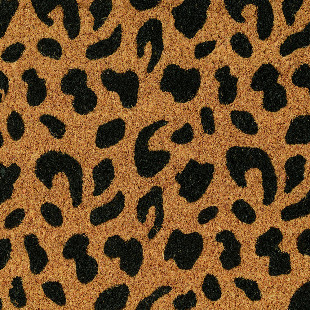 Leopard Print Coir Doormat