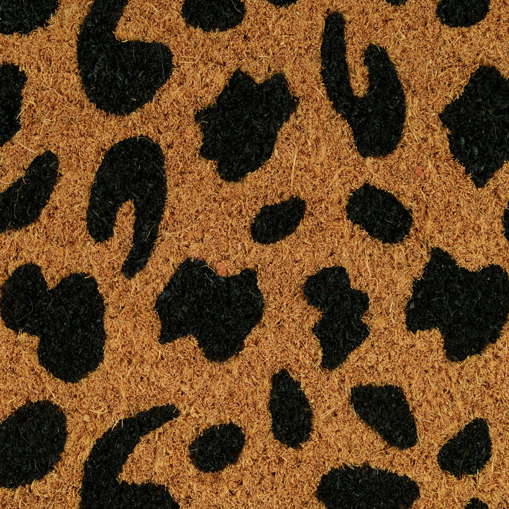 Leopard Print Coir Doormat