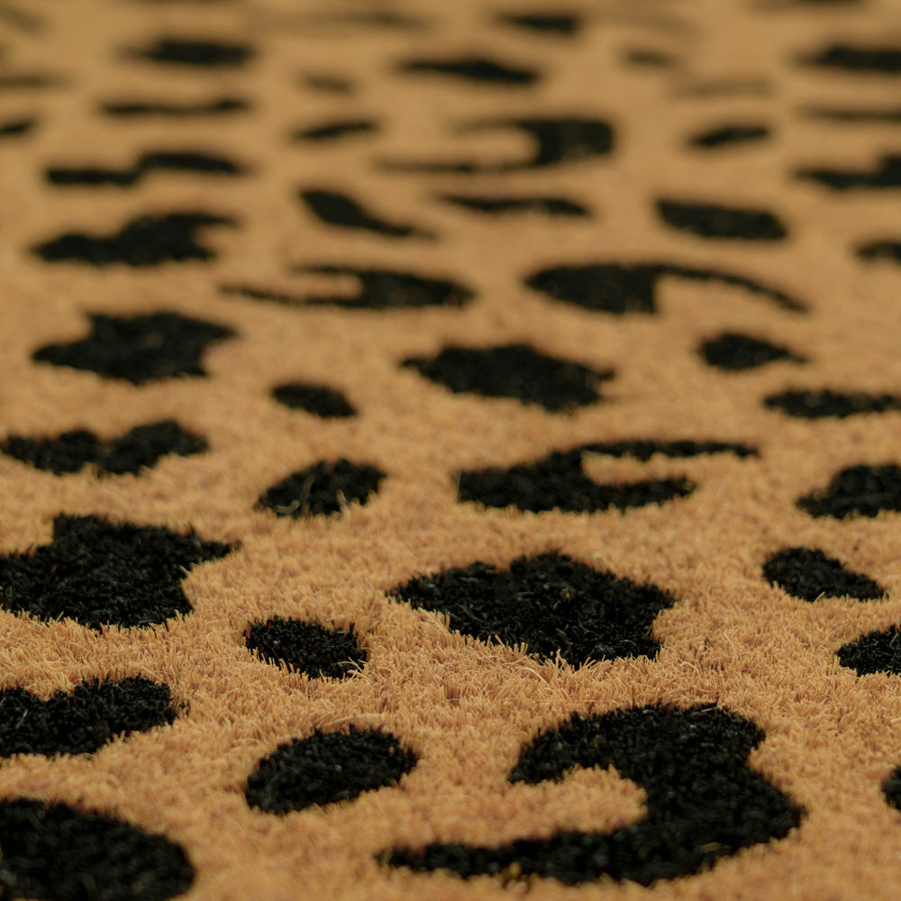 Leopard Print Coir Doormat