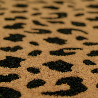 Leopard Print Coir Doormat