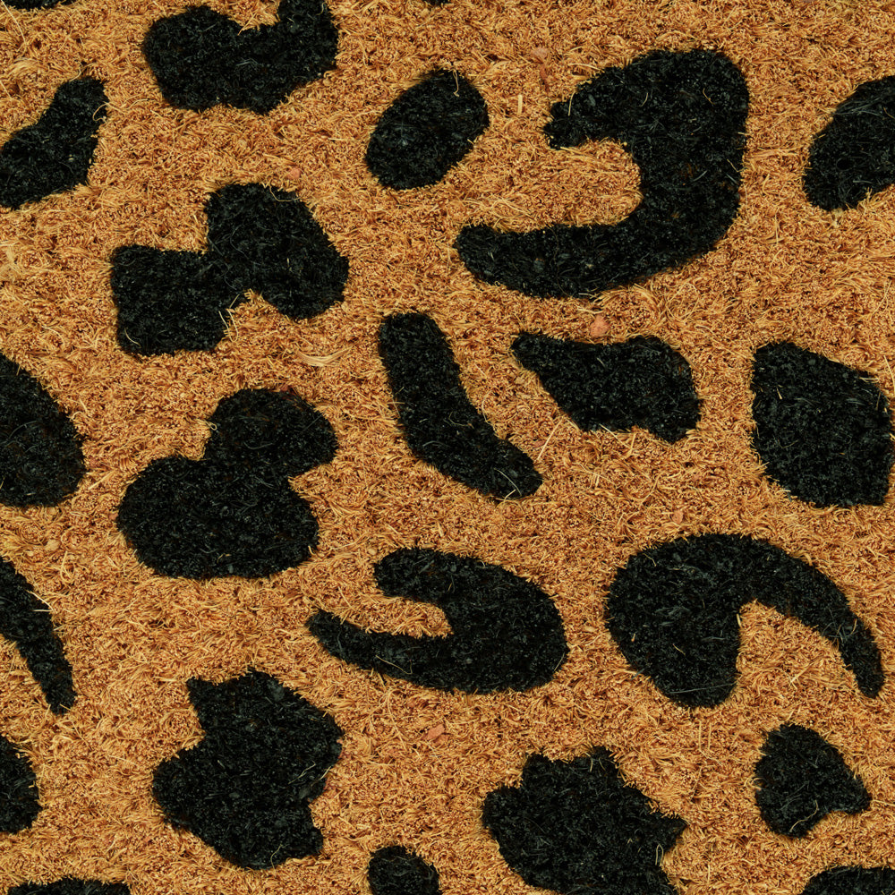 Leopard Print Coir Doormat