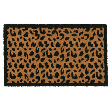 Leopard Print Coir Doormat