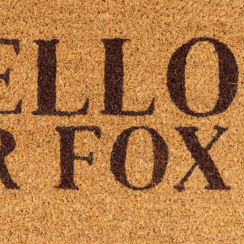 Hello Fox Coir Doormat