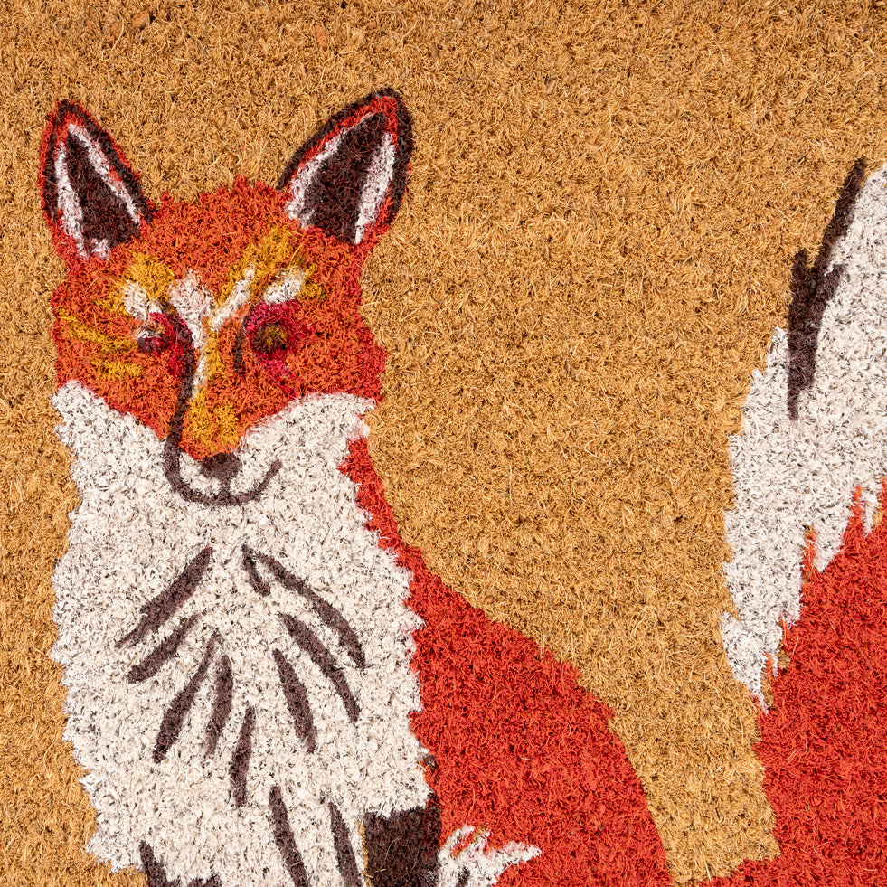 Hello Fox Coir Doormat