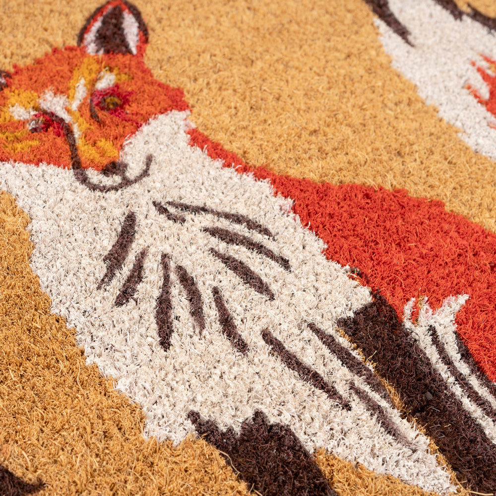 Hello Fox Coir Doormat