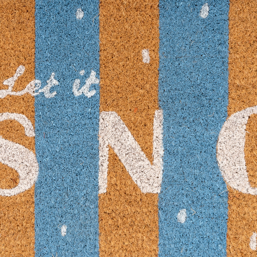 Let It Snow Coir Doormat