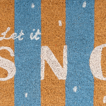 Let It Snow Coir Doormat