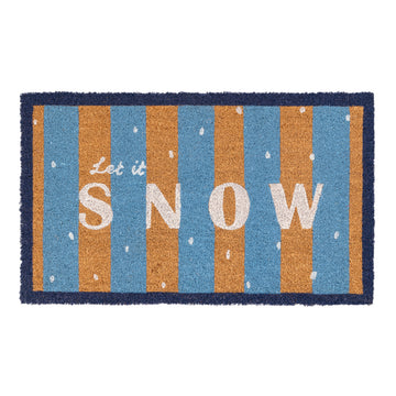 Let It Snow Coir Doormat