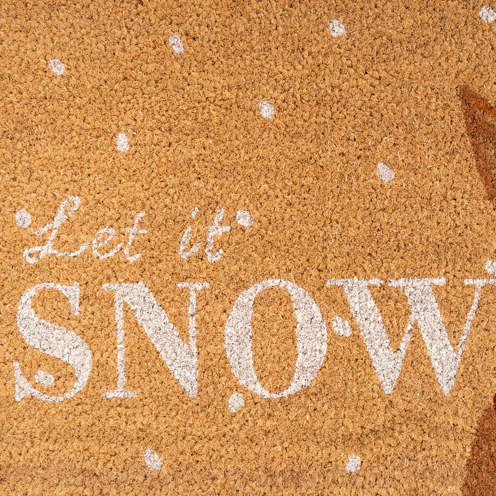 Winter Bunny Coir Doormat