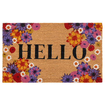 Floral Blooms Coir Doormat