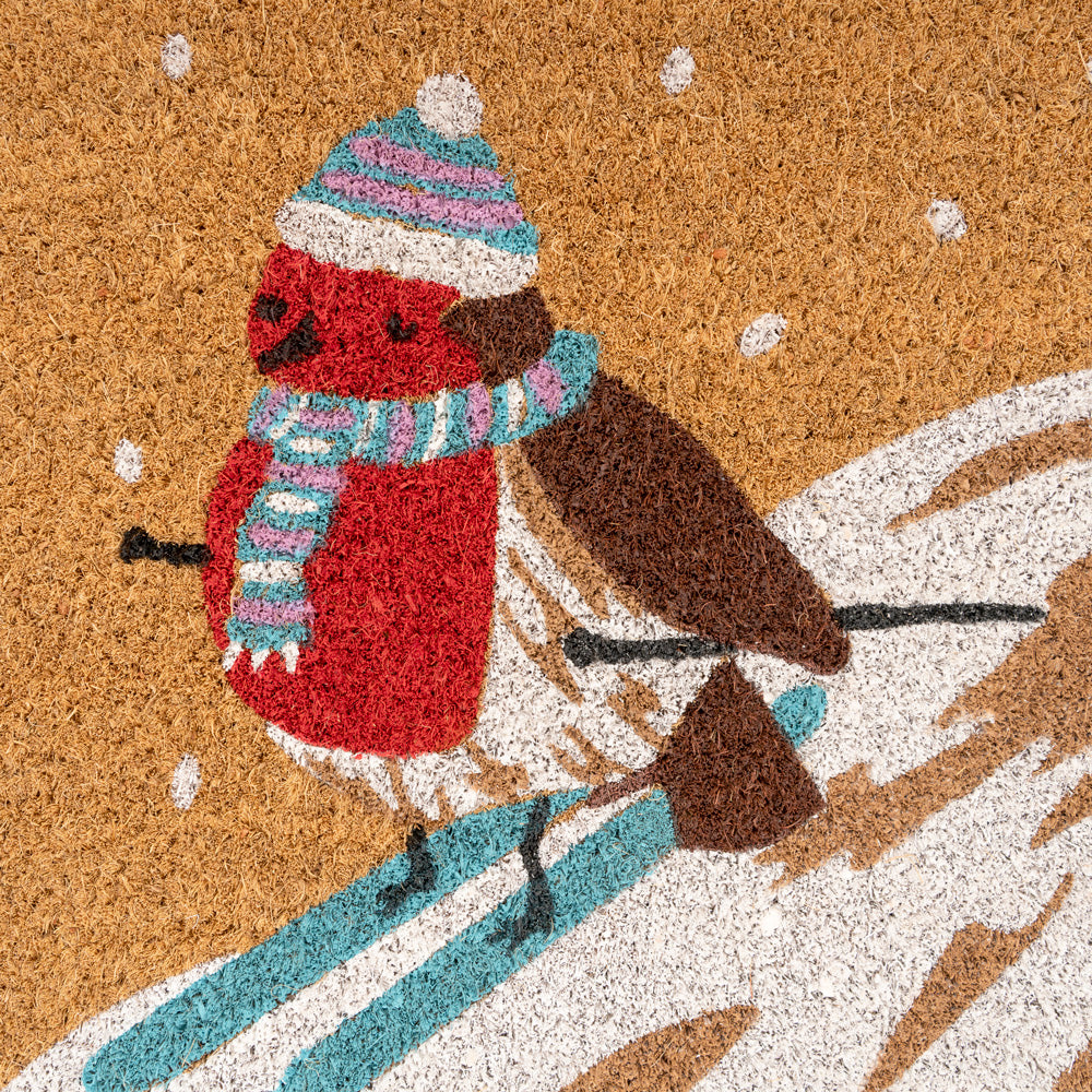 Christmas Robin Coir Doormat