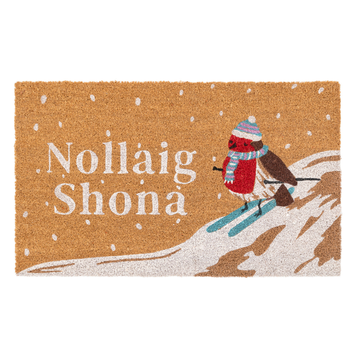 Christmas Robin Coir Doormat