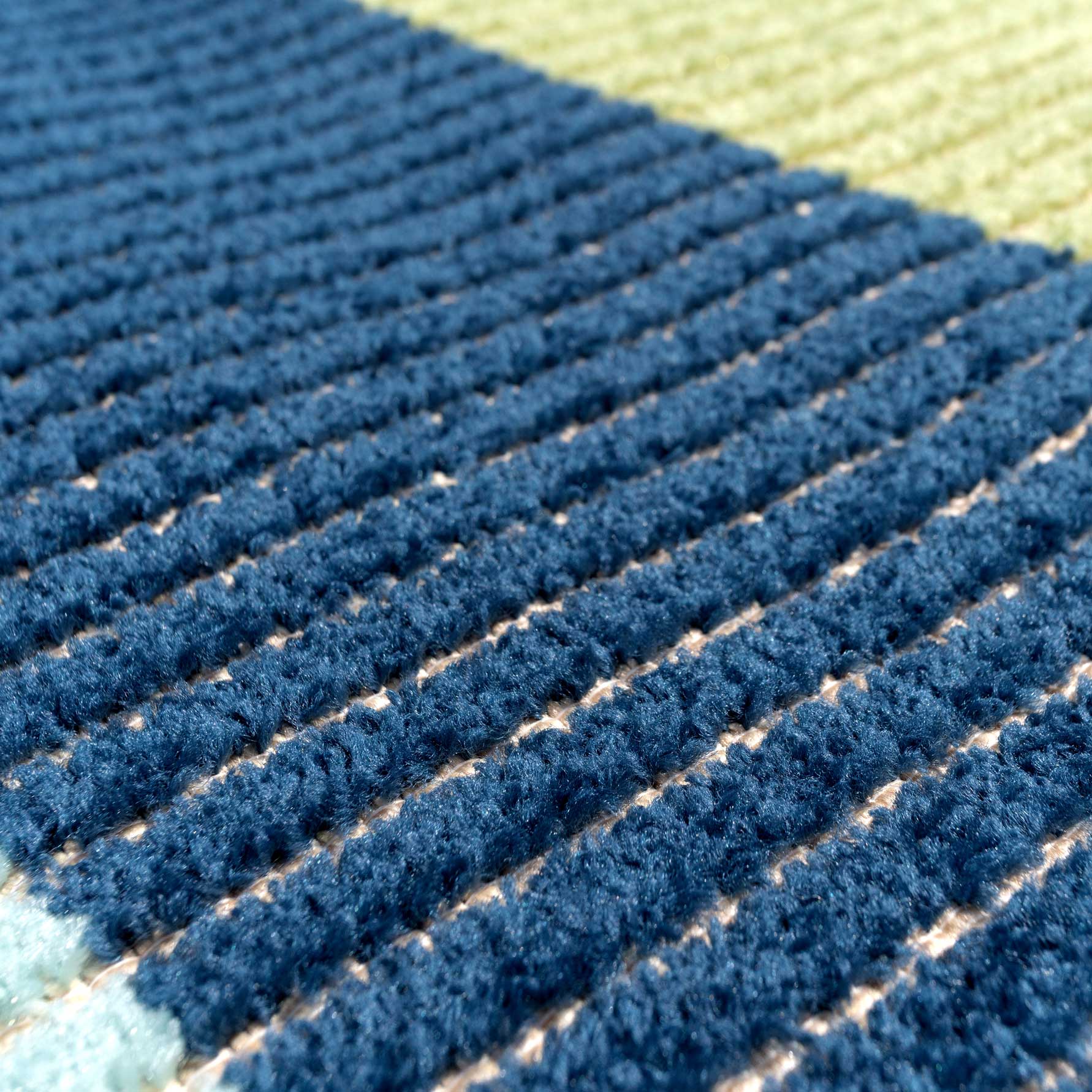 Blue Striped Indoor Outdoor Rug