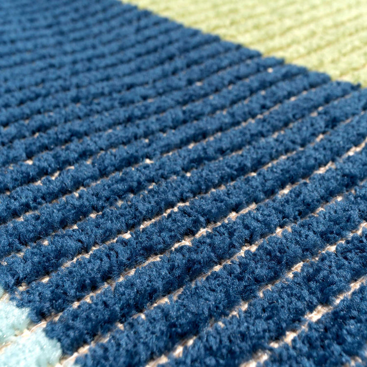 Blue Striped Indoor Outdoor Rug