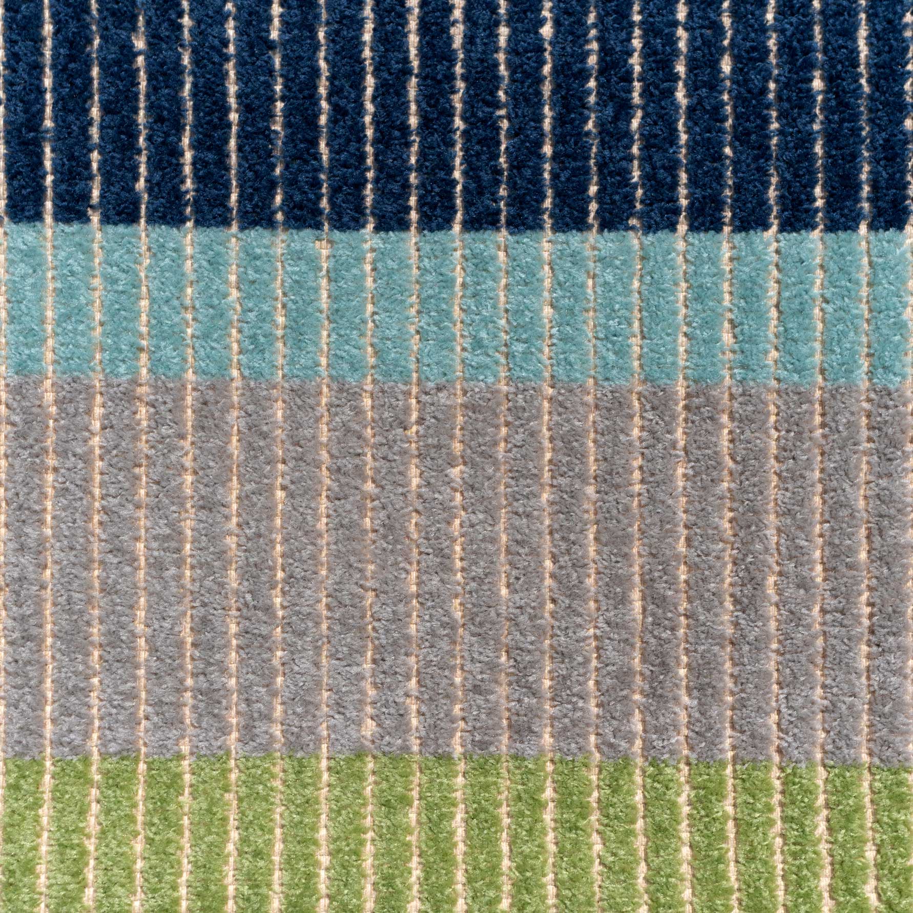 Blue Striped Outdoor Rug - Cordy Blue