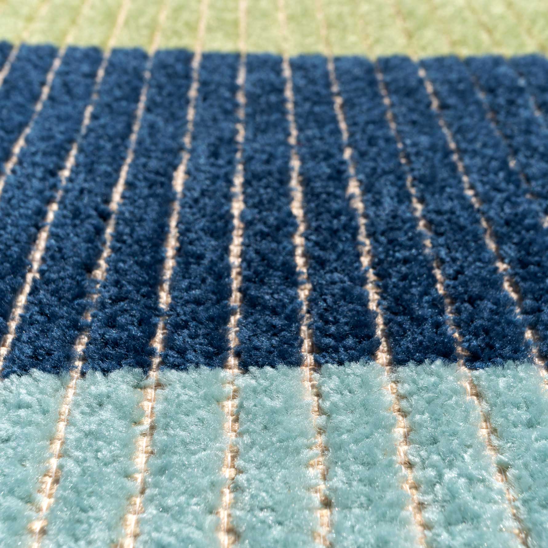 Blue Striped Outdoor Rug - Cordy Blue