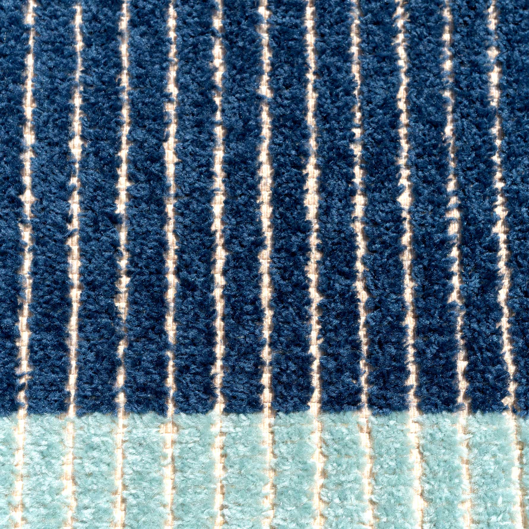 Blue Striped Indoor Outdoor Rug - Cordy