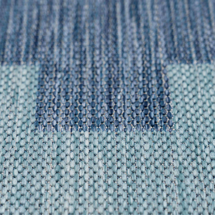 Blue Geometric Indoor Outdoor Area Rug