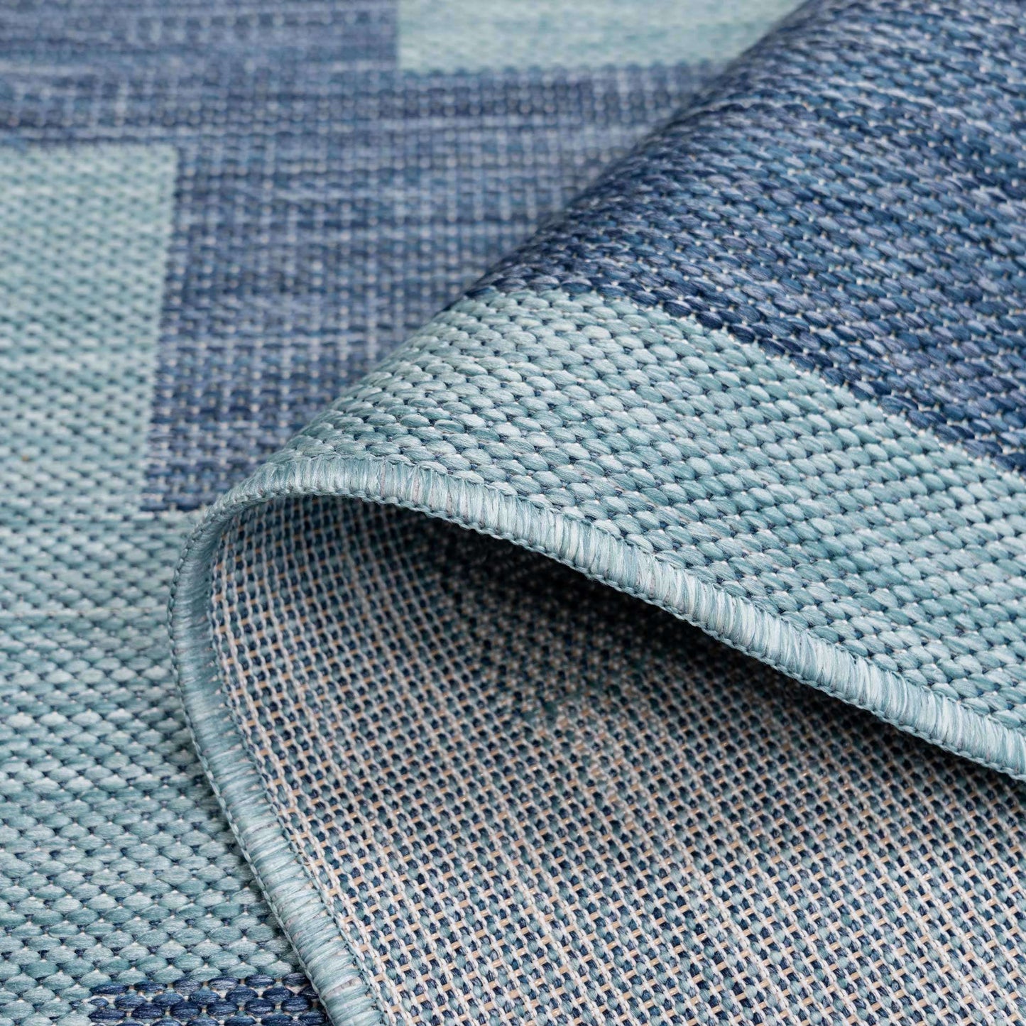 Blue Geometric Indoor Outdoor Area Rug - Shelly | Living Room Rugs ...