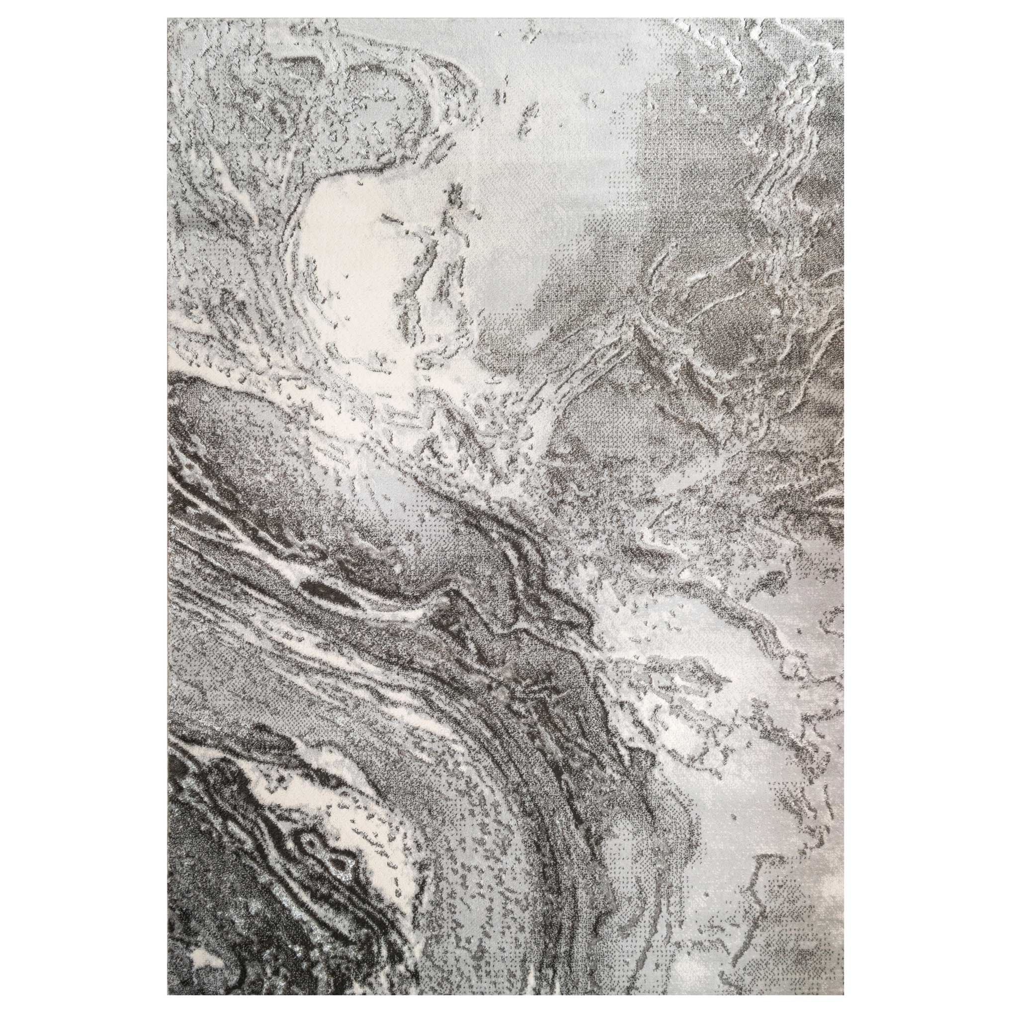 Modern Grey Textured Living Room Rug