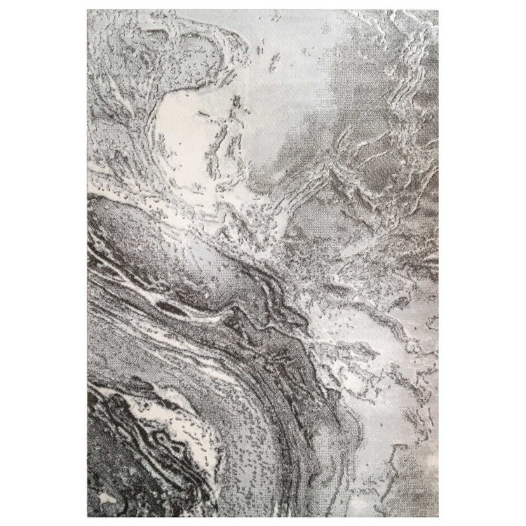 Modern Grey Textured Living Room Rug