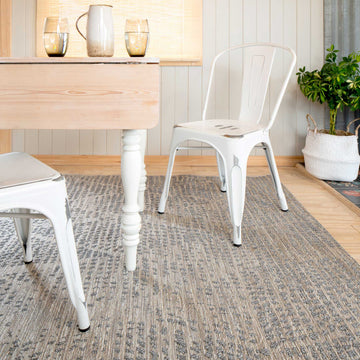 Diamond Grey Textured Flatweave Area Rug