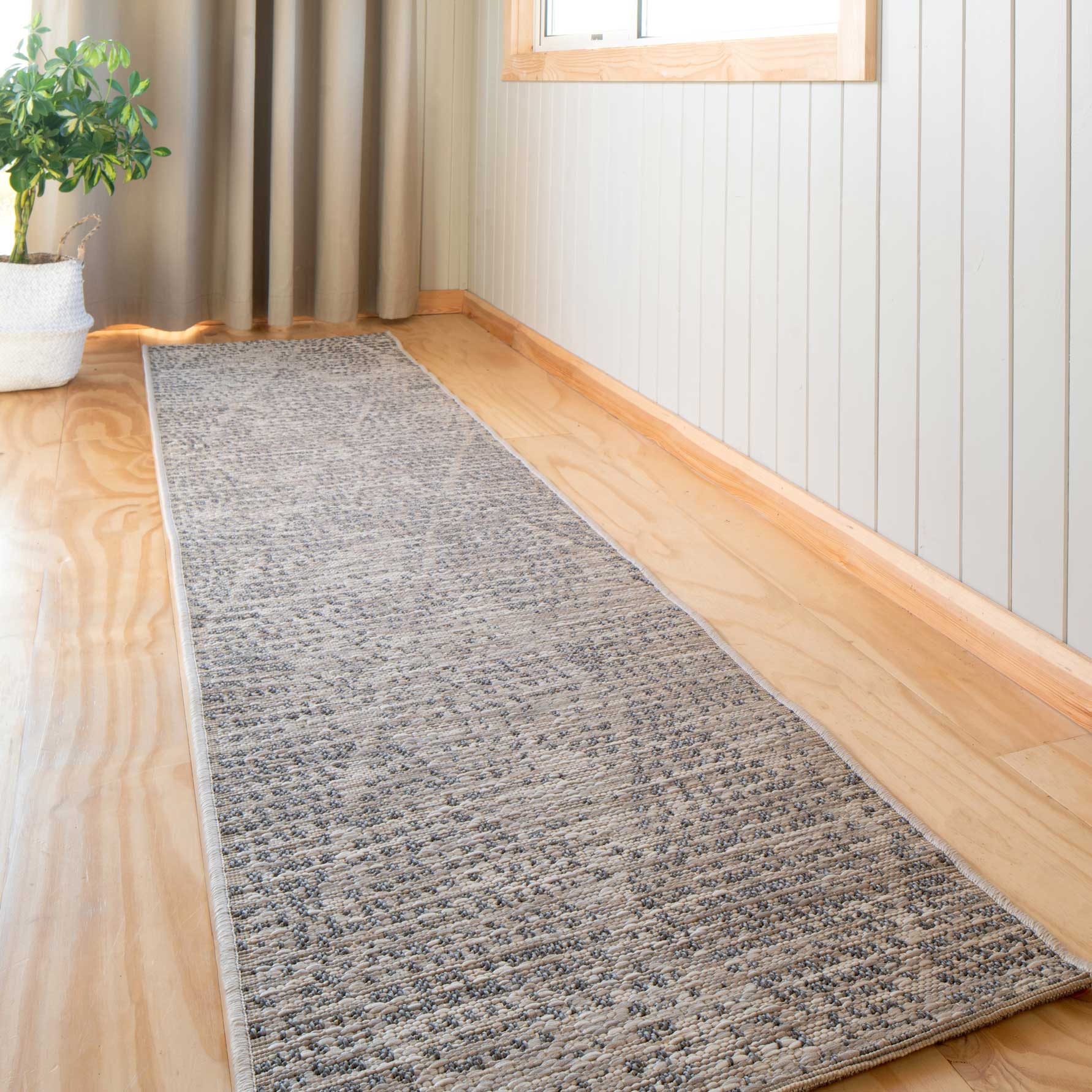 Diamond Grey Textured Flatweave Area Rug