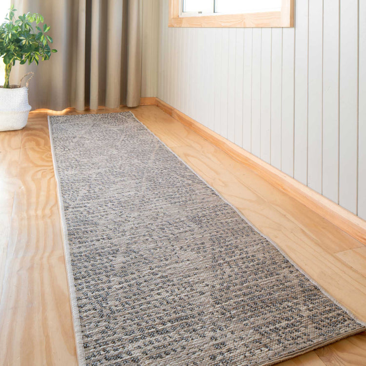 Diamond Grey Textured Flatweave Area Rug