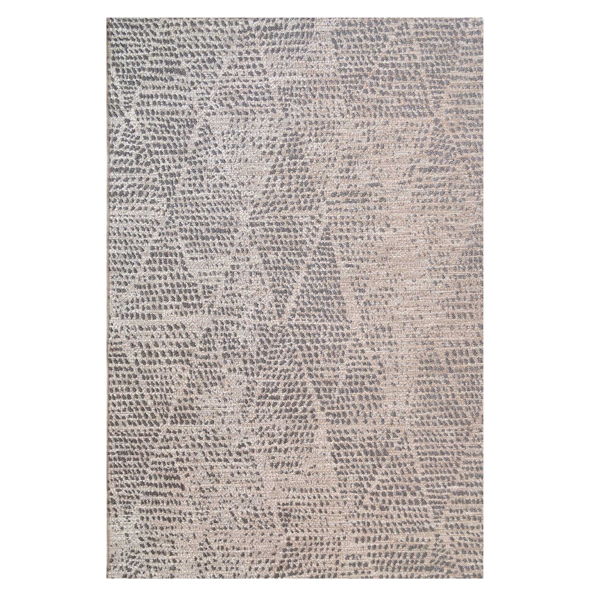 Diamond Grey Textured Flatweave Area Rug