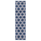 Chic Geometric Navy Runner Rug