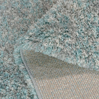 Soft Mottled Duck Egg Shaggy Area Rug