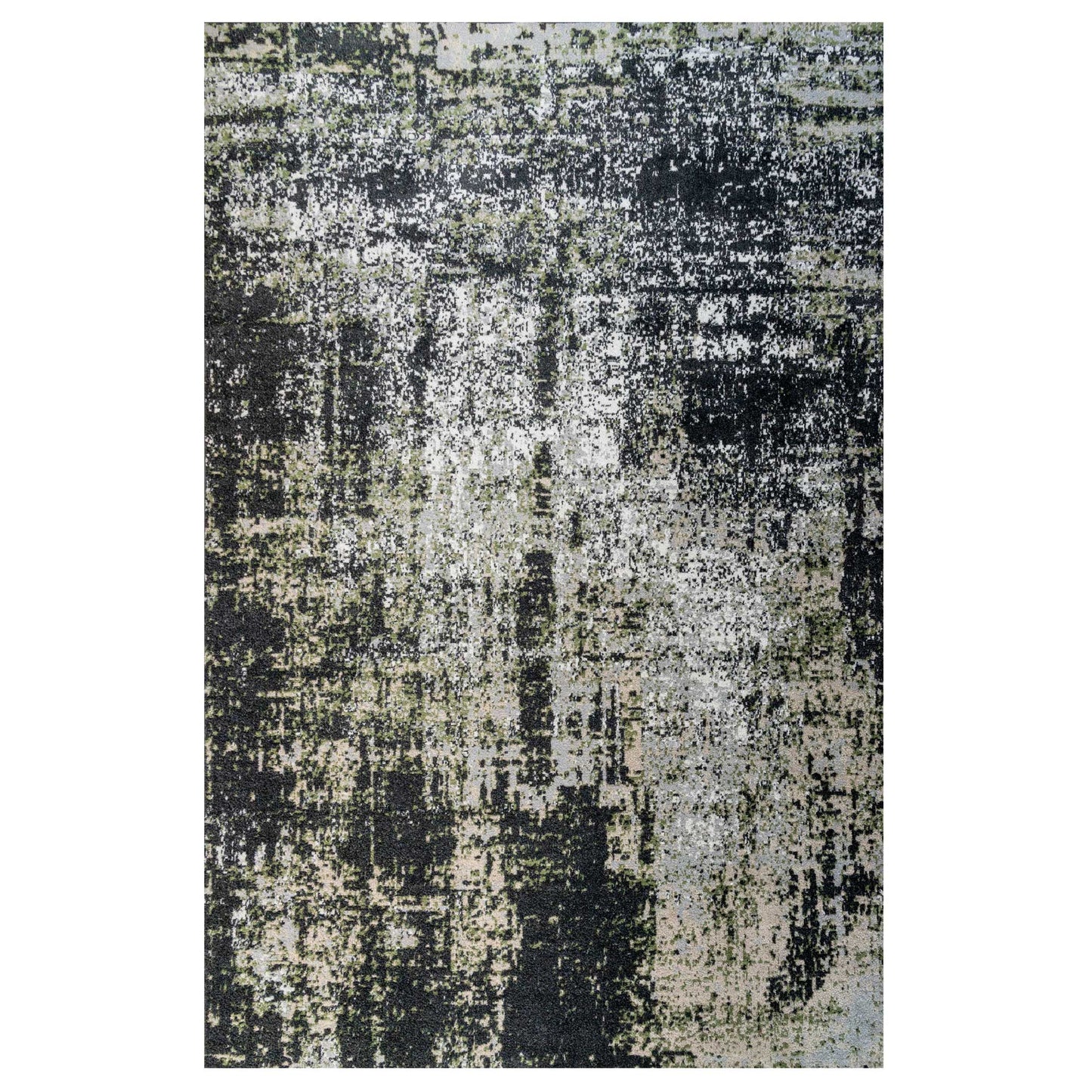 Soft Distressed Green Area Rug