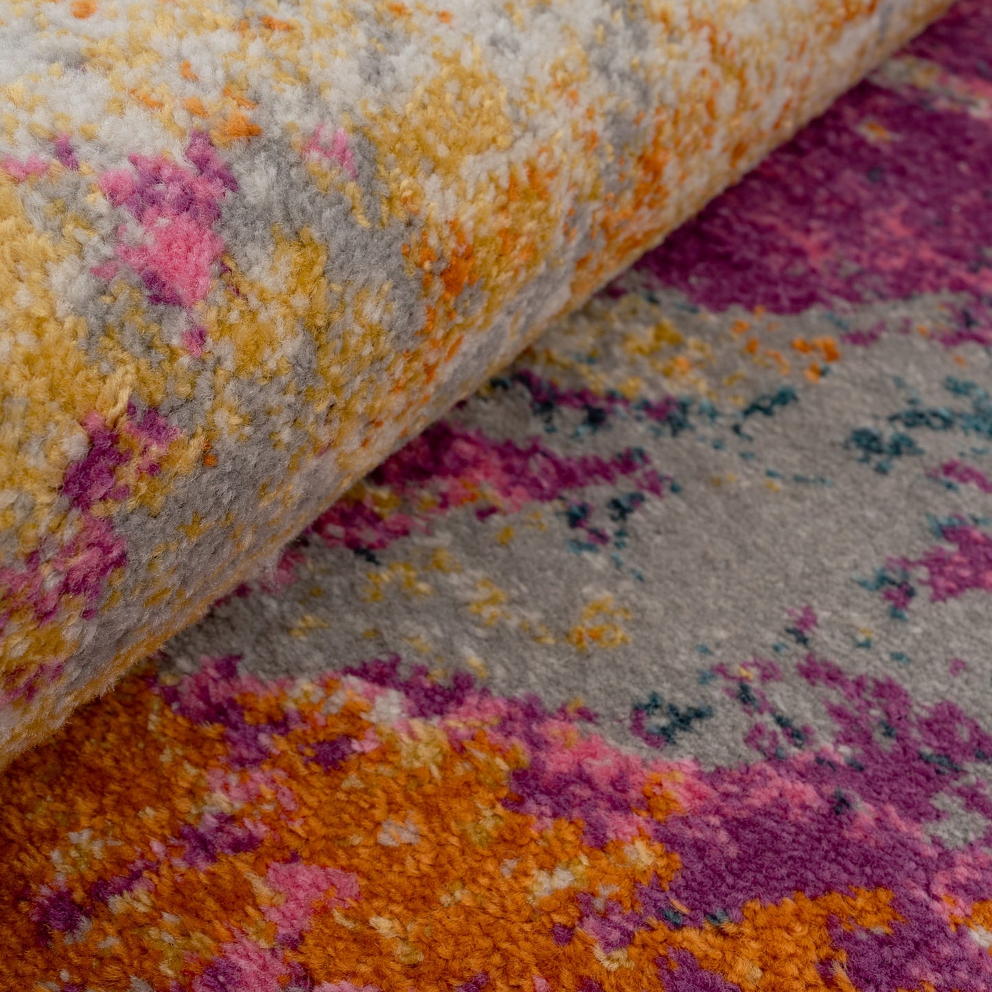 Abstract Multicolour Area Rug - Pulse | Living Room Rugs | Kukoon Rugs ...