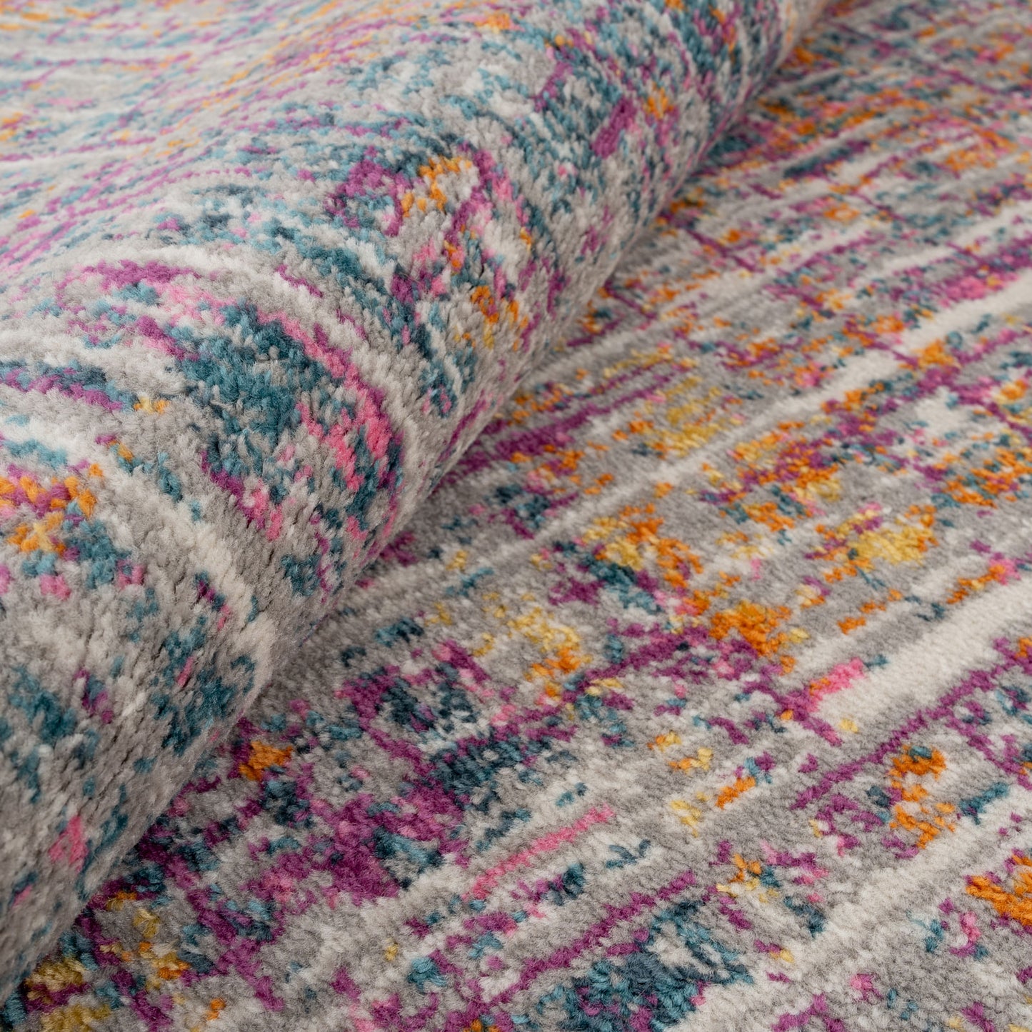 Colourful Tweed Effect Rug - Viva | Living Room Rugs | Kukoon Rugs Online