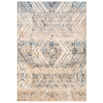 Soft Multicolour Concentric Diamond Area Rug
