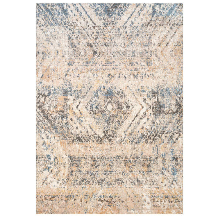 Soft Multicolour Concentric Diamond Area Rug