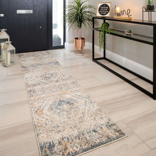 Soft Multicolour Concentric Diamond Area Rug