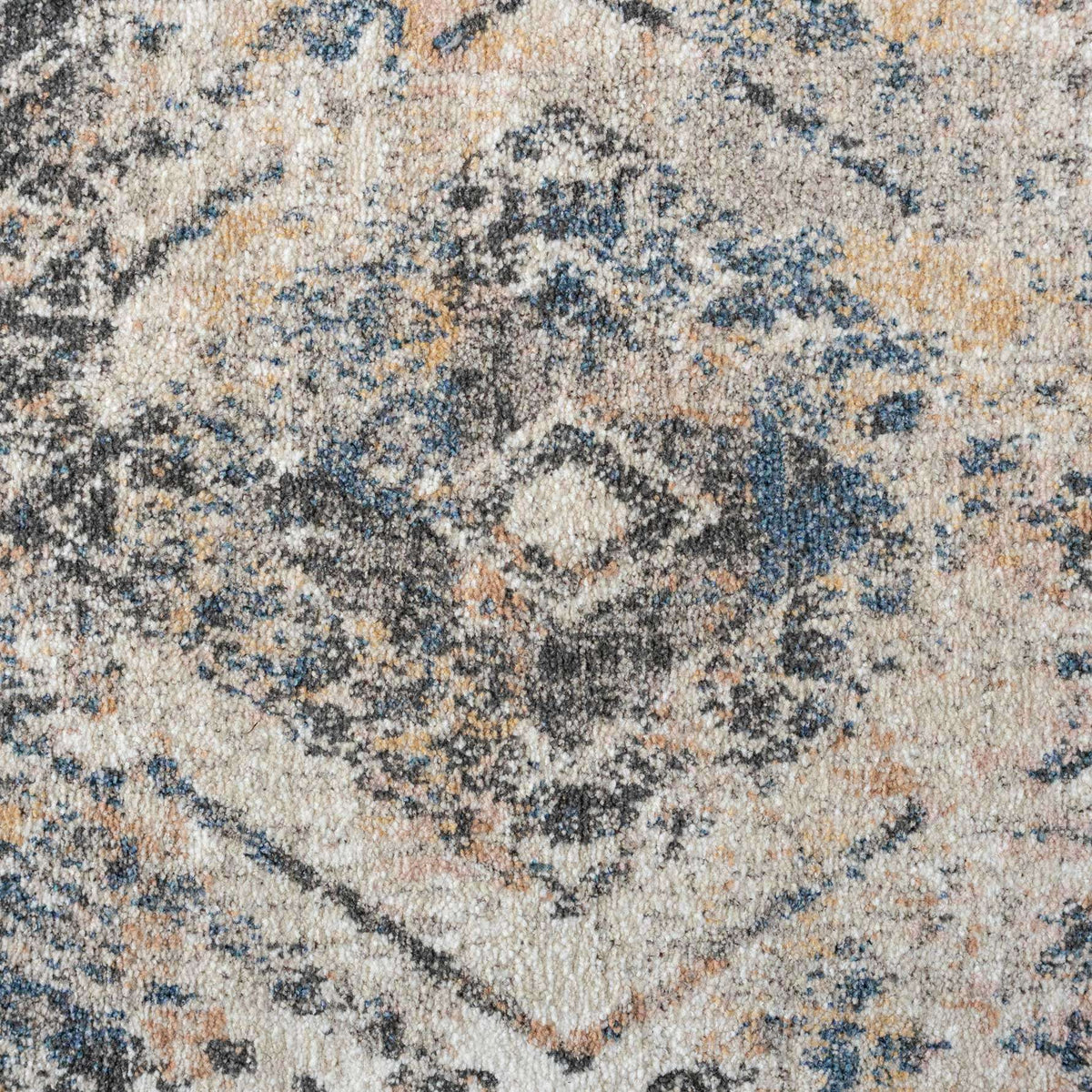 Soft Multicolour Concentric Diamond Area Rug