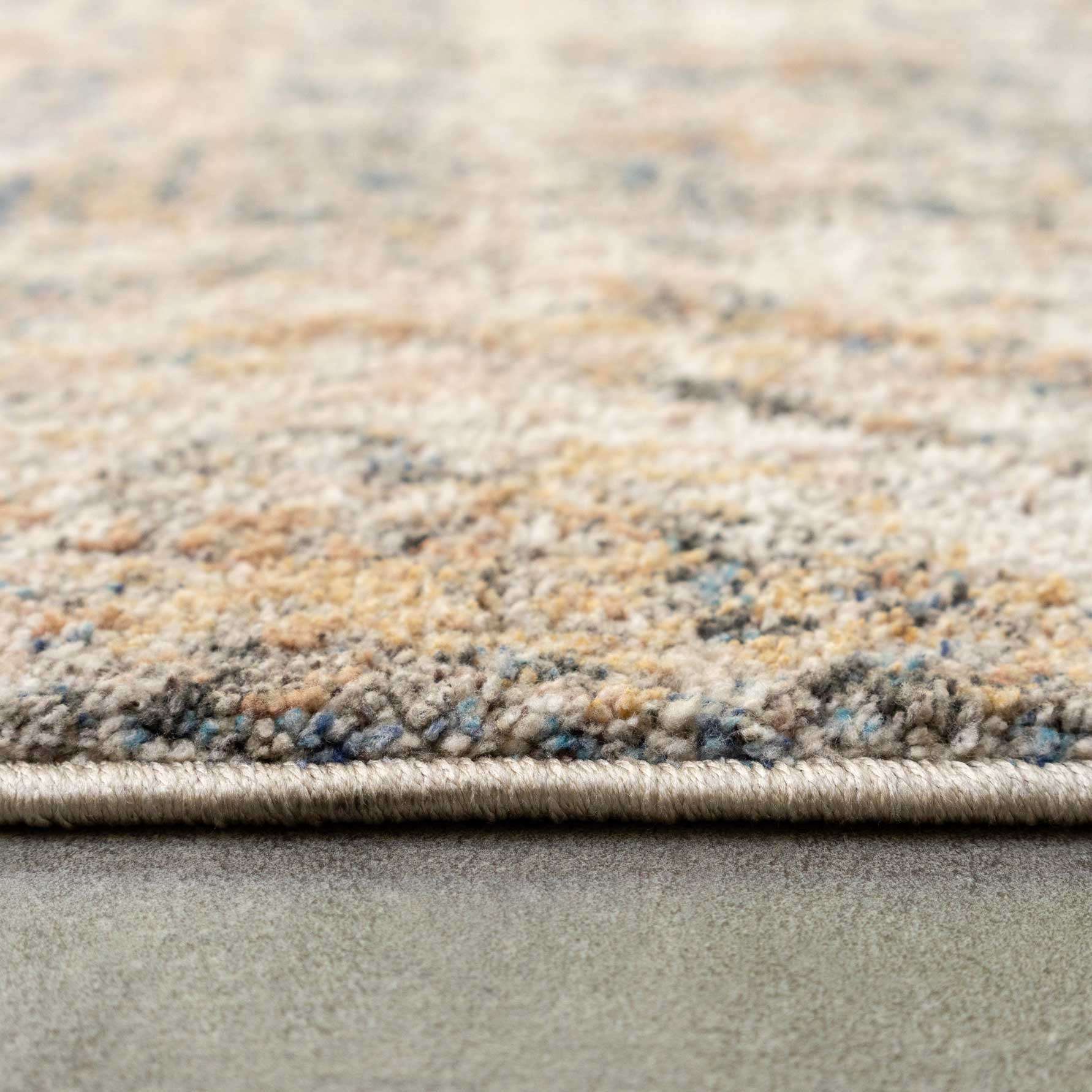 Soft Multicolour Concentric Diamond Area Rug