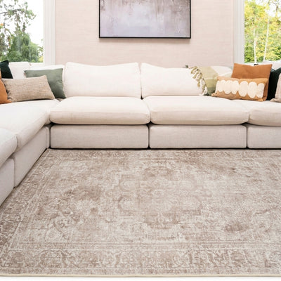 Washable Vintage Beige Rug - Isla