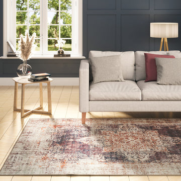 Washable Boho Distressed Rug - Opal