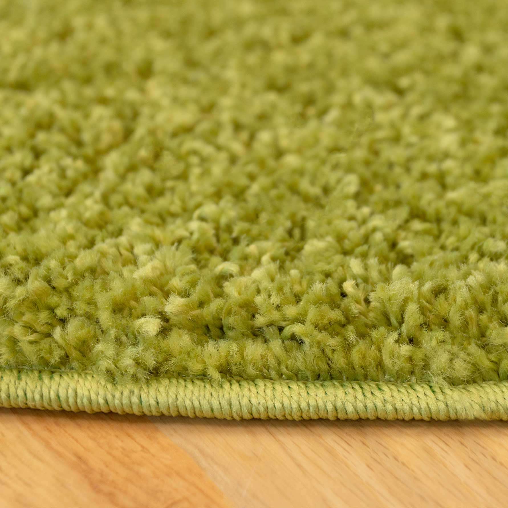 Fern Green Shaggy Circle Rug
