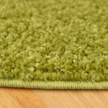 Fern Green Shaggy Circle Rug