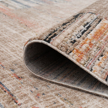 Multicolour Woven Border Runner Rug