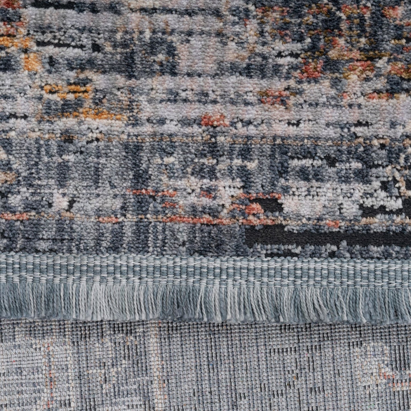Blue Floral Tapestry Runner Rug