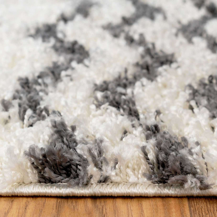 Cream Scandi Nordic Shaggy Rug