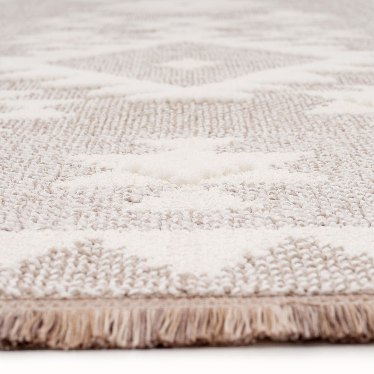 Grey Scandi Tribal Motif Rug - Bea