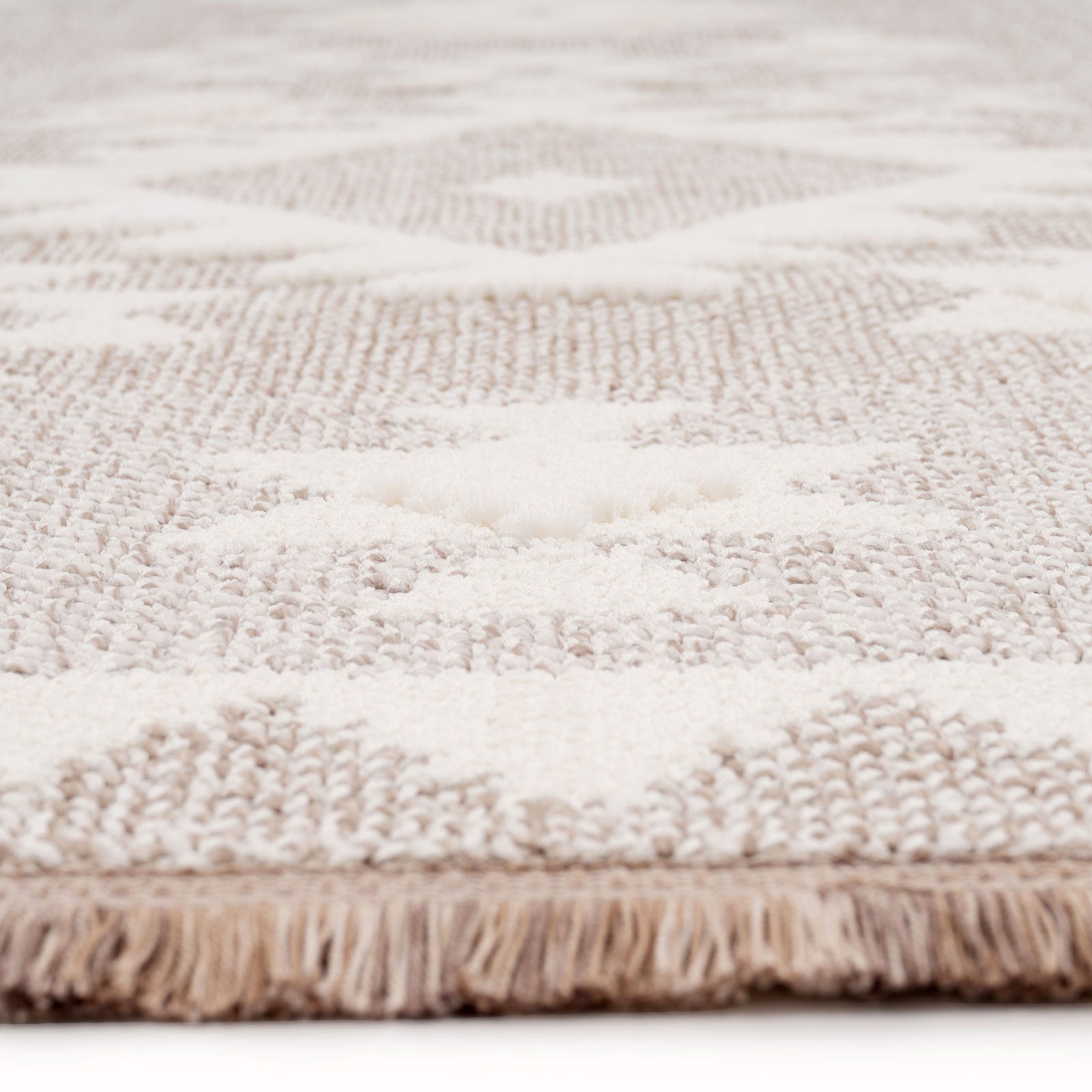 Grey Scandi Tribal Motif Rug - Bea