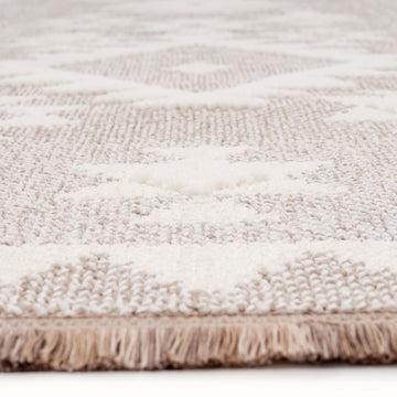 Grey Scandi Tribal Motif Rug - Bea